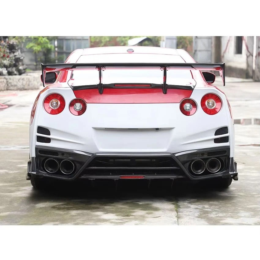 Top Secret Style Carbon Fiber Rear Spoiler Wing For  GTR R35 Body Kit 2008-2019